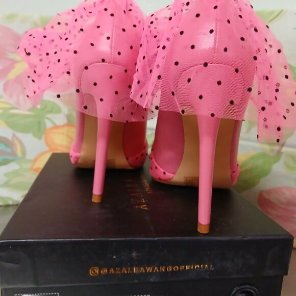 Azalea Wang AKIRA-Discreet Pink- Polka Dot Tulle Skirt - Picture 6 of 16